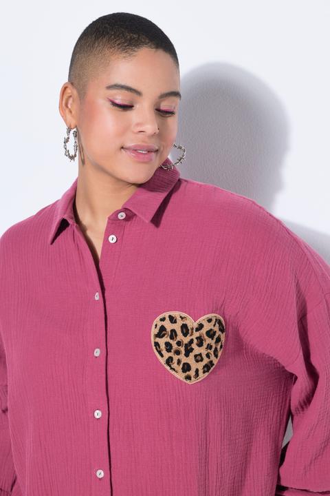 Produktbild Studio Untold Hemdbluse, oversized, Musselin, Heart-Patch (54, 56)