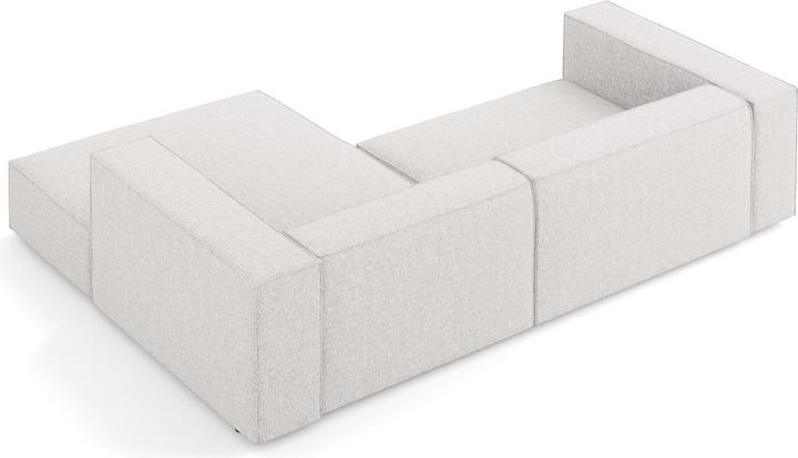 Actual product image Cosmopolitan Design Right Corner Sofa, "Arendal", 3 Seats, Light Grey, 224x166x70 Made in Europe (Corner sofa)