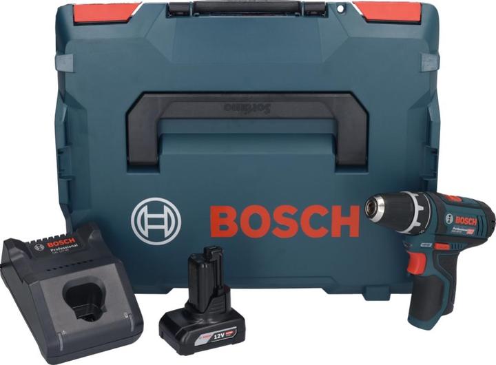 Image du produit Bosch Professional Bosch GSR 12V-15 Professional Perceuse-visseuse sans fil avec boîtier L-Boxx + 1x Batterie GBA 6,0 A (Fonctionnement sur batterie)