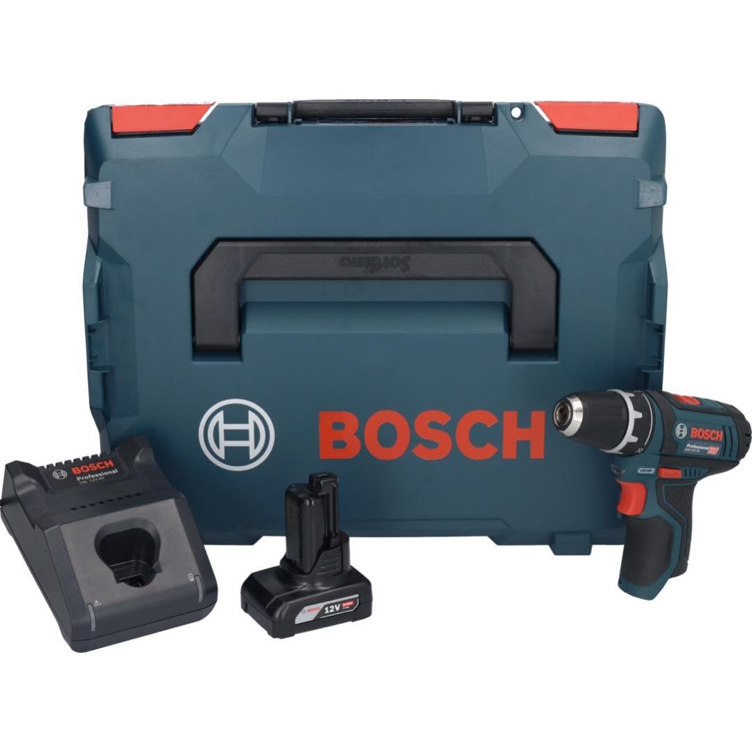 Thumbnail - Bosch Professional, Bohrmaschine + Akkuschrauber, Bosch GSR 12V-15 Professional Akku Bohrschrauber 12V 30 Nm + 1x Akku 6...