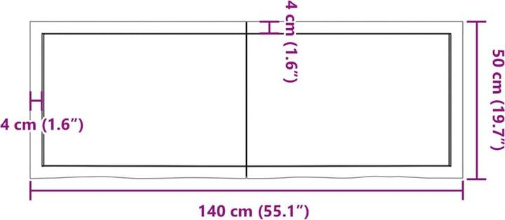 Immagine prodotto vidaXL Oak Nature (140 x 50 x 4 cm)
