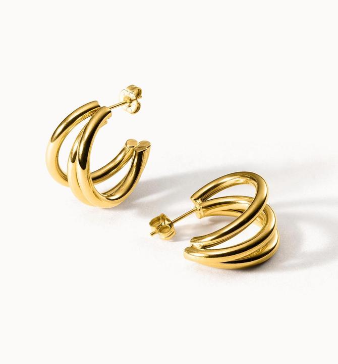 Image du produit Purelei Boucle d'oreille Eono (Acier inoxydable plaqué or 18 carats)