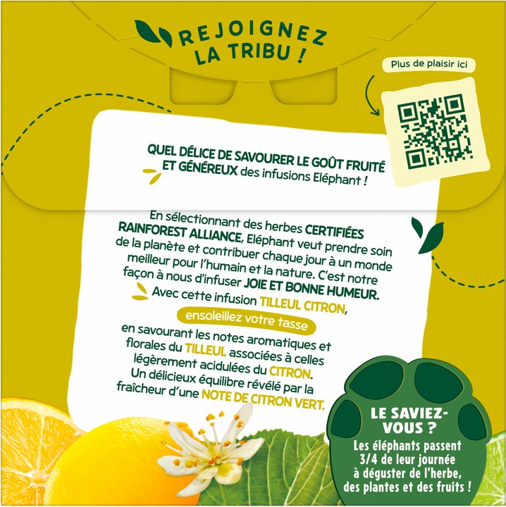 Image du produit Elephant Infusion Tilleul Citron (28 g)