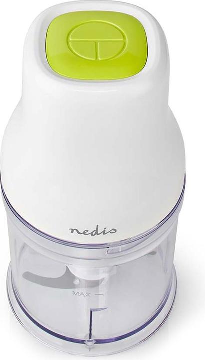 Produktbild Nedis KAMC100CWT Zerkleinerer für Lebensmittel 200 W 0.5 l Plastik 1-Speed Turbo Funktion Weiss (500 ml, 200 W)