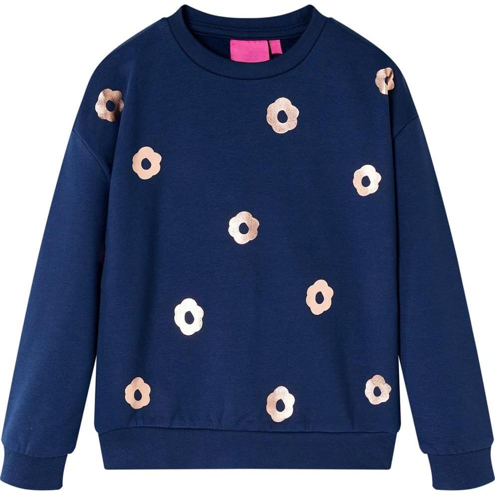 VidaXL, Jungen, Pullover, Kinder-Sweatshirt Marineblau 116,Material: 95 % Baumwolle. 5, Blau, (116)