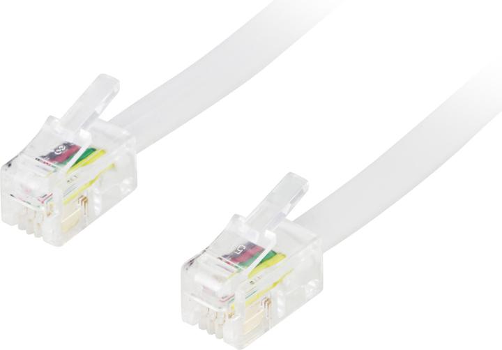 Produktbild Deltaco telefonkabel - 10m RJ-10 - han