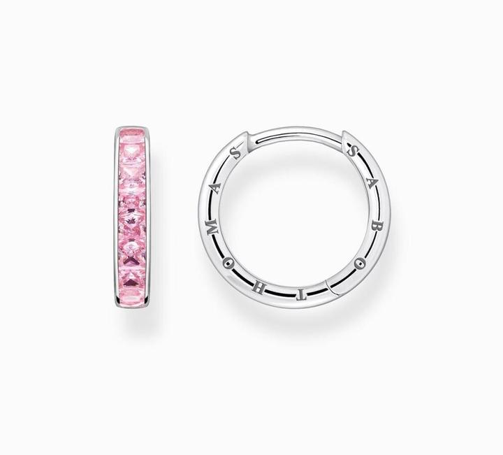 Produktbild Thomas Sabo Creolen pinke Steine pavé silber (925er Silber)