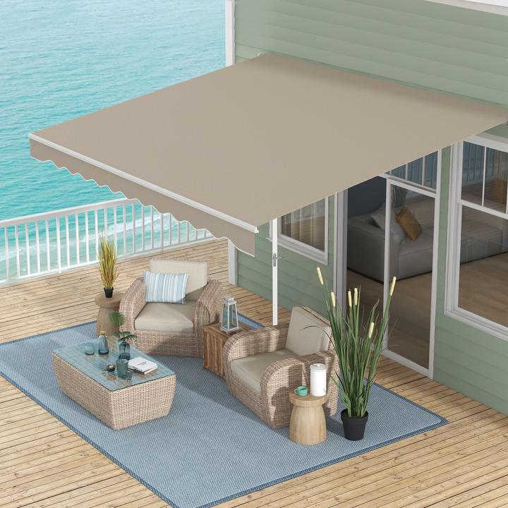 Actual product image Outsunny Gelenkmarkise mit Handkurbel (2.45 m)