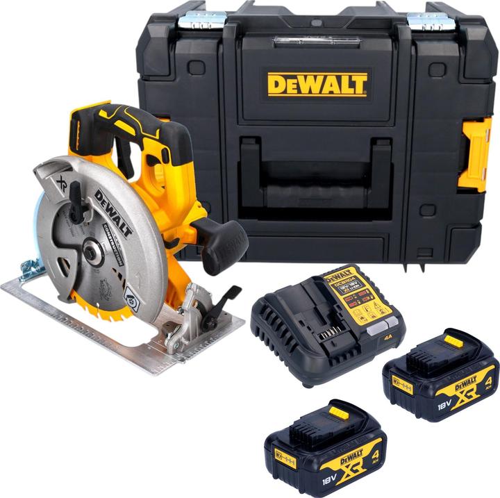 Actual product image DeWalt DCS 570 M2T Akku Handkreissäge 18 V 184 mm Brushless + 2x Akku 4,0 Ah + Ladegerät + TSTAK