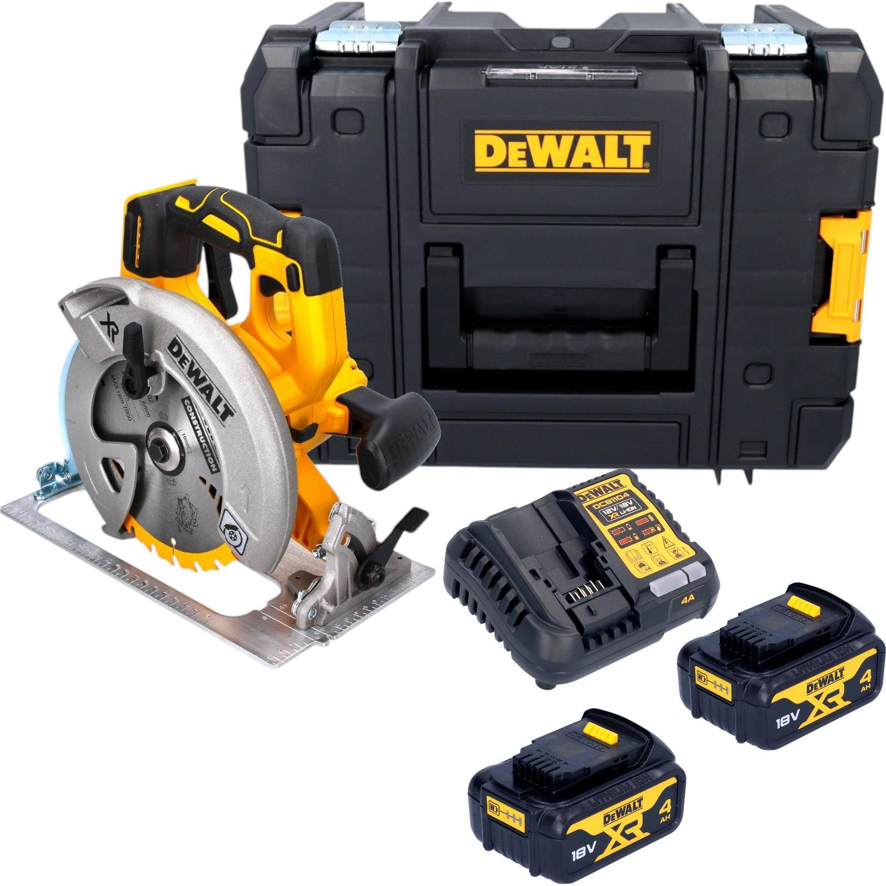 DeWalt, Handkreissäge, DCS 570 M2T Akku Handkreissäge 18 V 184 mm Brushless + 2x Akku 4,0 Ah + Ladegerät + TSTAK