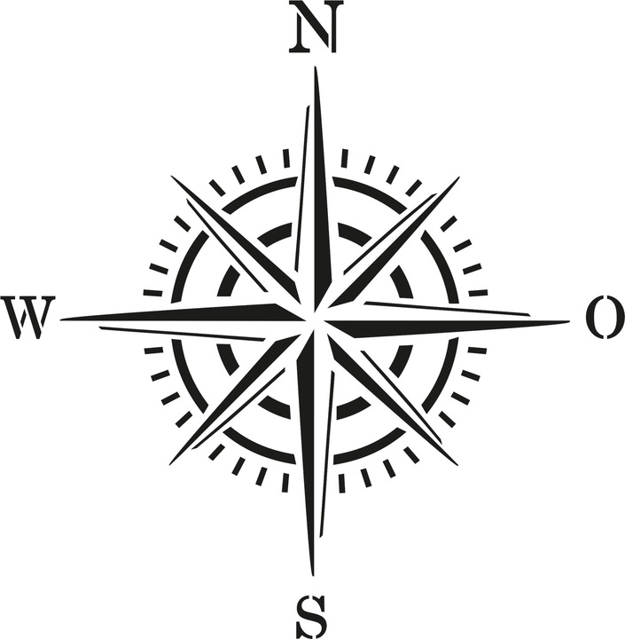 Actual product image Efco Wind rose" stencil, DIN A4, 1 motif