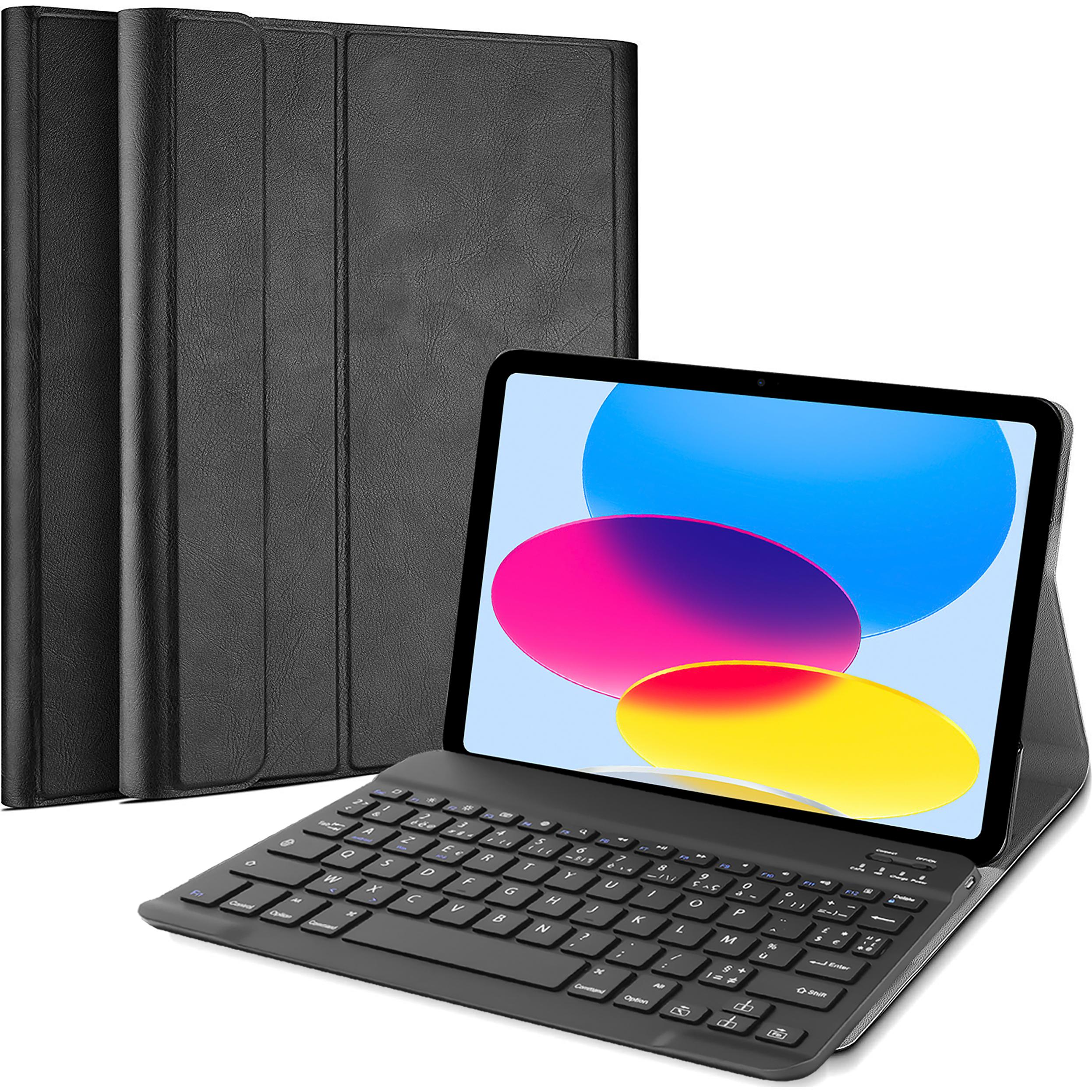 Thumbnail - Cazy Tastatur Hülle Kompatibel mit iPad 2022 (10th Gen) - Schutz Etui mit magnetisch Abnehmbarer Tastatur, Tablet Tastat...