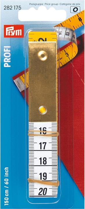 Prym Measuring tape, professional with metal plate 150 cm, 60 inch, card