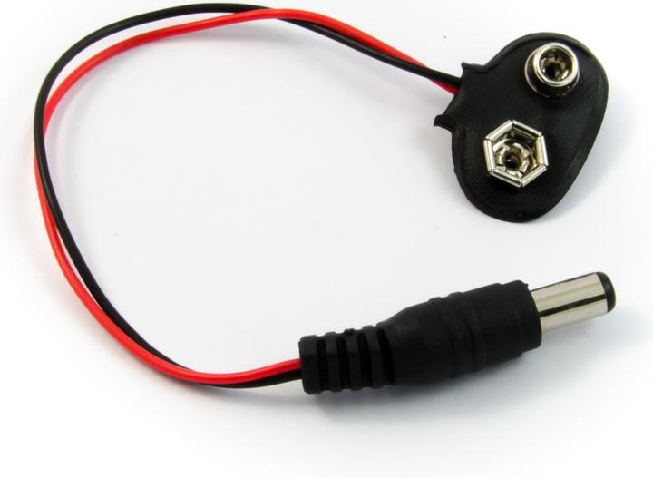 Image du produit Purecrea Connecteur Arduino pour piles 9V avec connecteur DC 5.5mm / 2.1mm