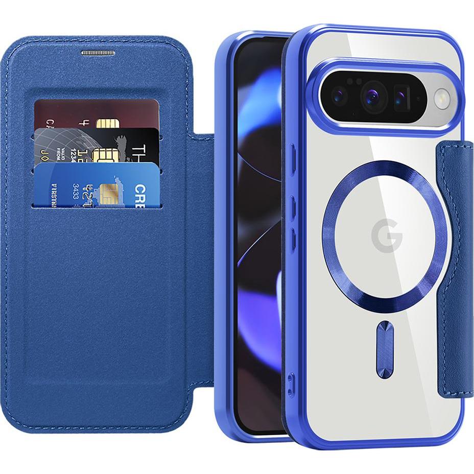 Techsuit - SmartMag Book Case - Google Pixel 10 / 10 Pro - Blue (Google Pixel 10, Google Pixel 10 Pro), Cover smartphone, Blu