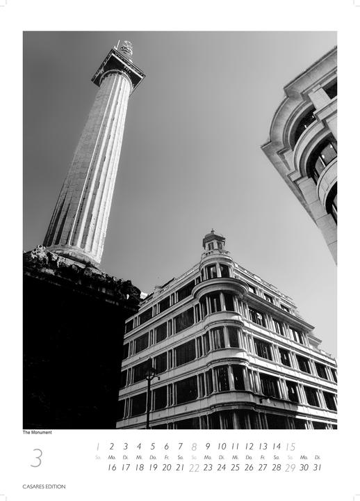 Produktbild London schwarz-weiss 2026 L 59x42cm