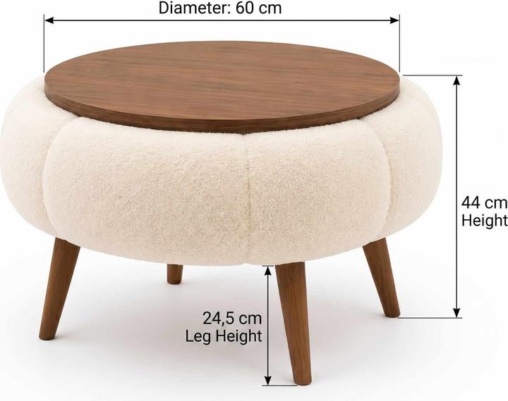 Produktbild Homitis Papatya 60 Coffee Table (60 x 60 x 44 cm)