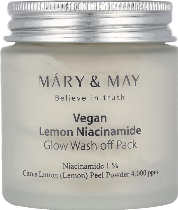 Actual product image Mary&May MARY & MAY - Brightening Face Mask Lemon Niacinamide Glow Wash off Pack 125 g (125 g)