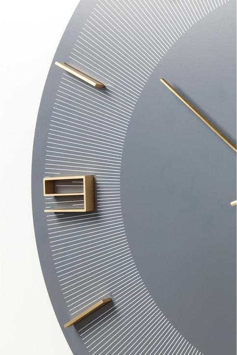 Image du produit Kare Design Horloge murale Leonardo gris/doré (49 cm)