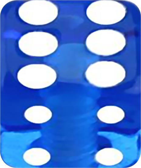 Produktbild Star Piercing Würfel dunkelblau transparent (ohne Messing, Kunststoff)