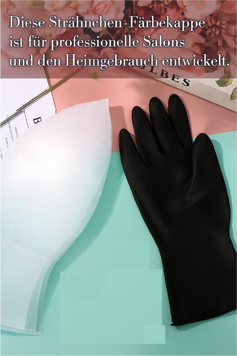 Immagine prodotto Jerbat Haarfärbung-Highlights-Kappe mit Haken + Handschuhe
