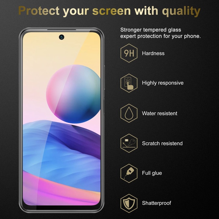 Productafbeelding Cadorabo Glas ter bescherming van het scherm (3 Stuk, Xiaomi Poco M3 Pro 5G, Xiaomi Redmi Note 10 5G)