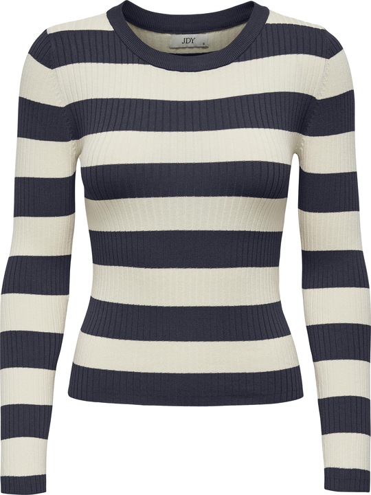 JdY Gerippt Rundhals Pullover Strickpullover