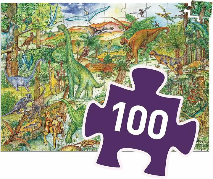 Actual product image Djeco Puzzle dinosaur 100 pieces (incl. booklet) (100 pieces)