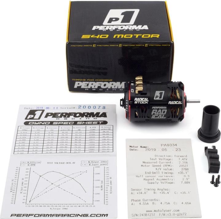 Actual product image Performa Racing Performa P1 Radical 540 Stock Motor 10.5T V2 (Qualified)