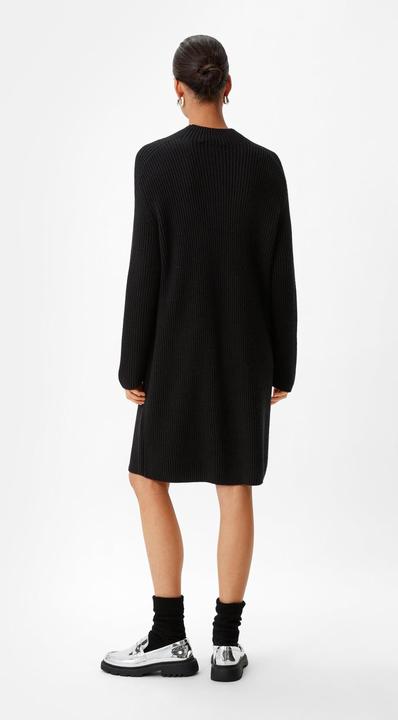 Image du produit Comma Kleid Geripptes Strickkleid aus Wollmix (36)