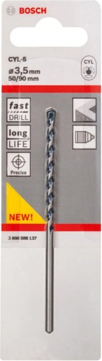 Produktbild Bosch Professional Zubehör Betonbohrer CYL-5, Blue Granite, 3,5 x 50 x 90 mm (3.5 mm)