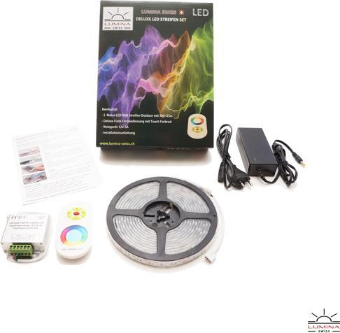 Lumina Swiss LED Strip Set Multicolour 5m Premium Outdoor+ Deluxe (500 cm, Outdoor)