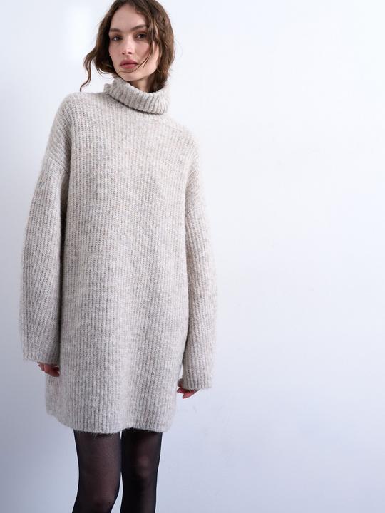 Actual product image Spokey Normal geschnitten Rollkragen Midikleid Strickkleid (XS)