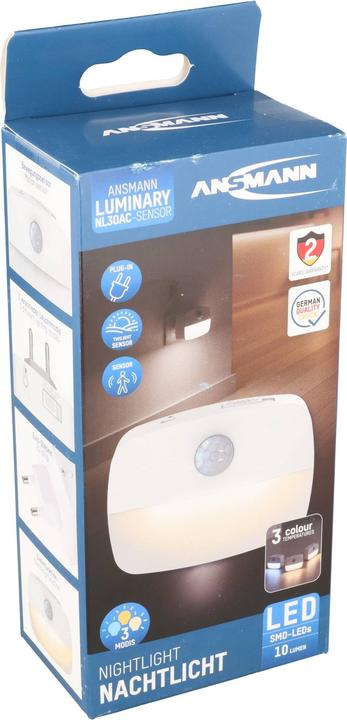 Actual product image Ansmann Sensor-Nachtlicht NL30 AC – Steckdosen-Nachtlicht mit Bewegungsmelder und Dämmerungssensor