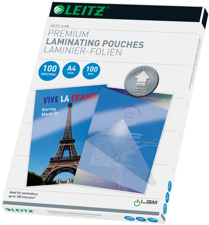 Productafbeelding Leitz Lamineerfilm (A4, 100 Stuk, 80 µm)