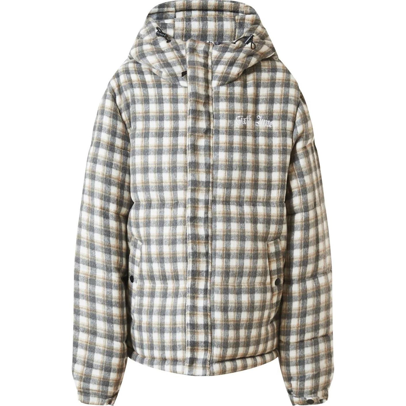 Sixth June, Jacke, Karo-Winterjacke mit Woll-Effekt (M), Grau, M