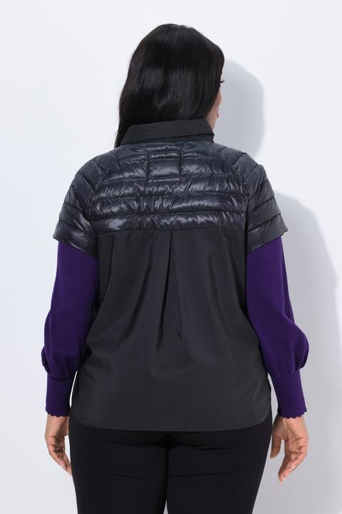 Produktbild Ulla Popken Steppweste, Stehkragen, seitliche Druckknöpfe, Cup-Ärmel (54)