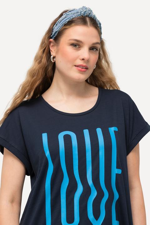 Immagine prodotto Ulla Popken T-shirt dal taglio oversize con LOVE, scollo a girocollo e mezze maniche (46, 48)