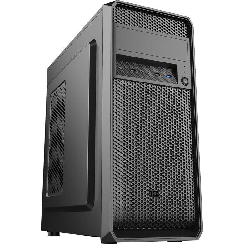 Itek Boitier Moyen Tour ATX compatibile Prime Dark + alimentazione 500W (Noir) (mATX, ATX, Mini-ATX), Case PC, Nero