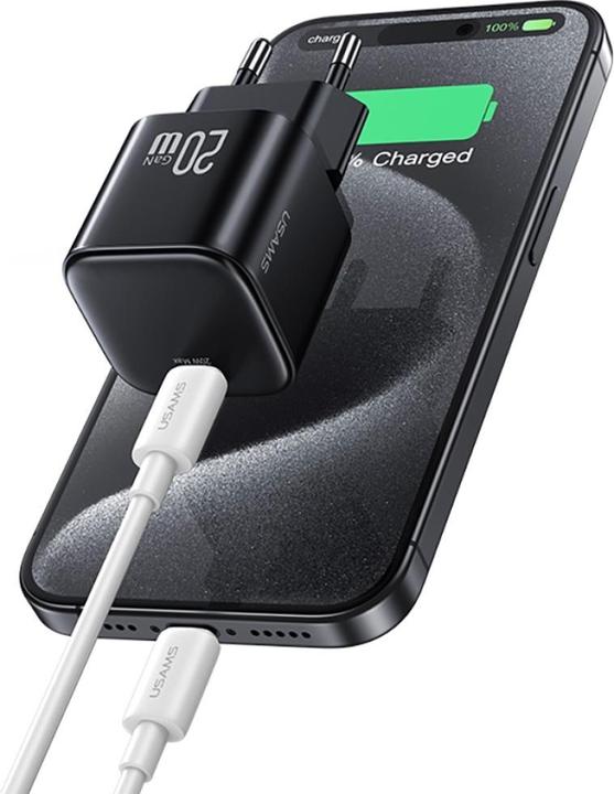 Produktbild Usams Wall Charger JO Series CC260 20W USB-C + 1m USB-C/USB-C Cable White (20 W)