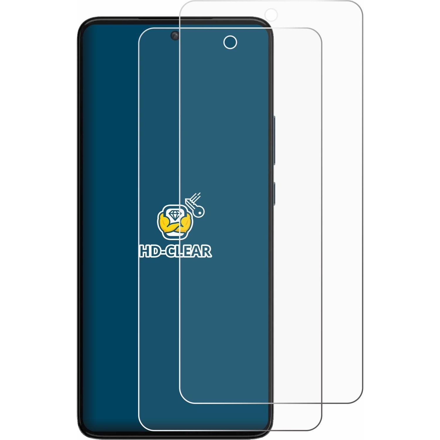 Thumbnail - BROTECT Schutzfolie Displayschutz Klar (2 Stück, Motorola Moto G84), Smartphone Schutzfolie, Transparent