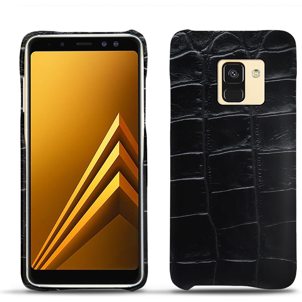 Noreve Lederschutzhülle (Samsung Galaxy A8 (2018)), Smartphone Hülle, Schwarz