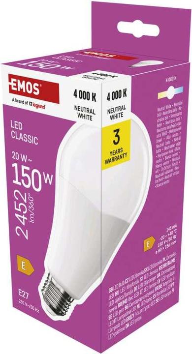 Produktbild Emos Classic (E27, 20 W, 2452 lm, 1 x, E)