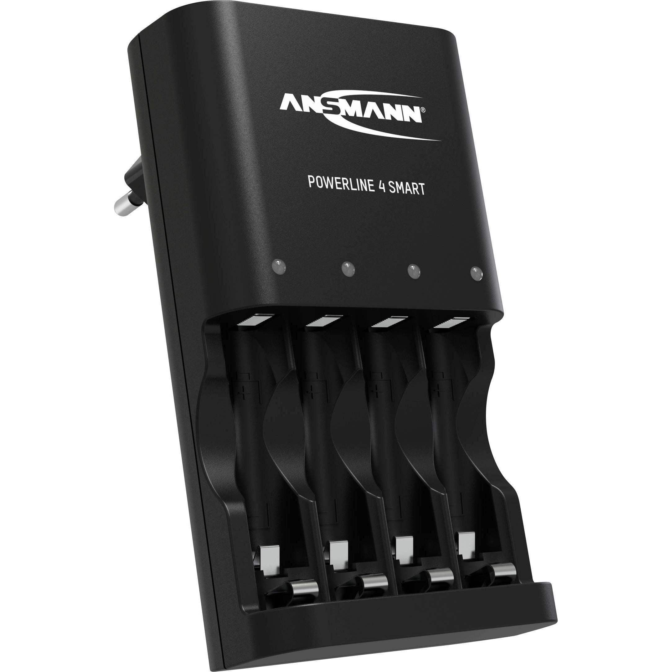 Ansmann Caricabatterie Plug-In Linea 4 (1 Pz., Aaa, Aa, Caricabatterie Senza Batteria), Caricabatterie