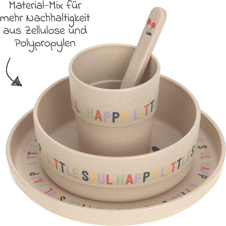 Produktbild Lässig Kindergeschirr-Sets 4-tlg. Geschirr-Set rutschfest - Happy Fruits