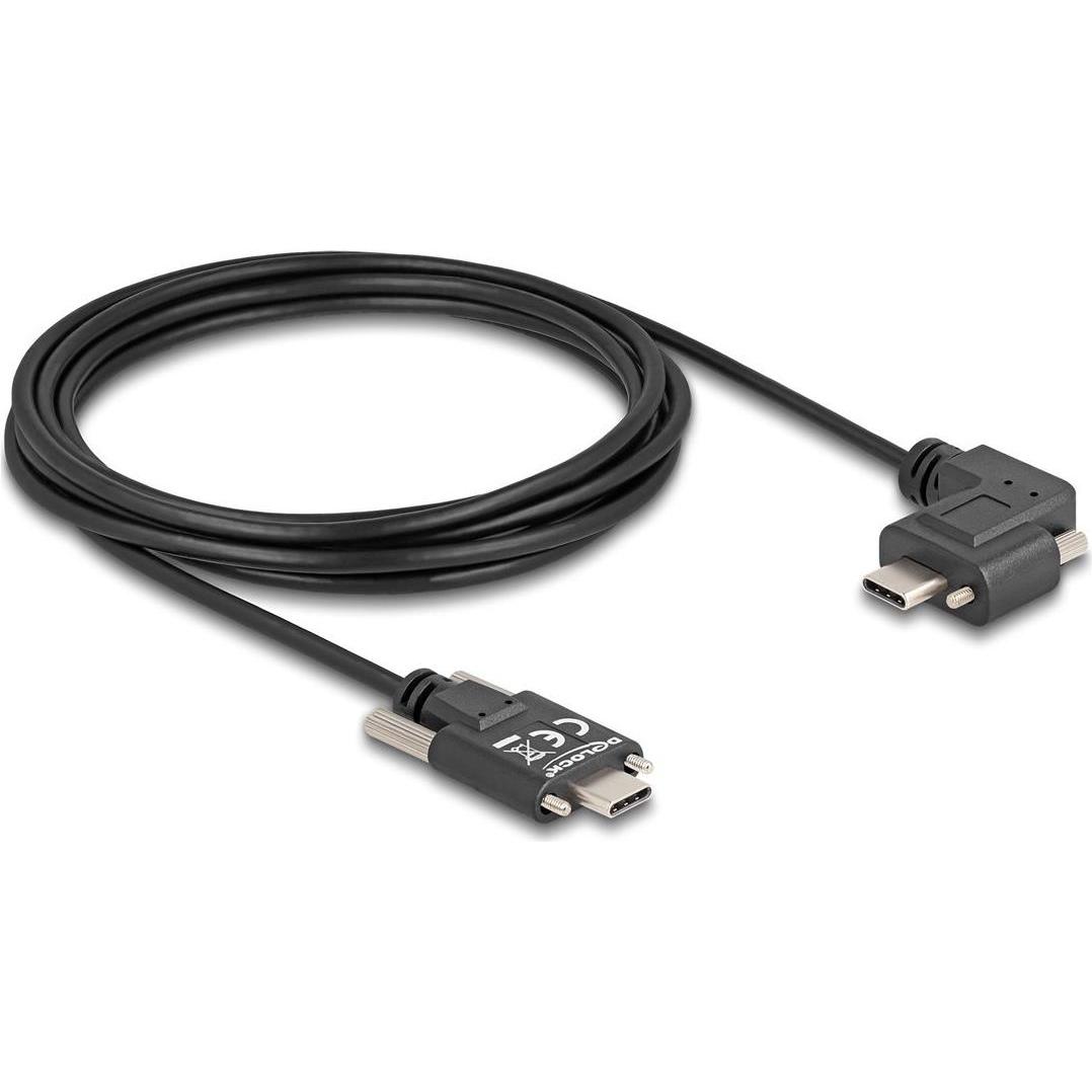 Thumbnail - Delock USB 2.0 Kabel USB Type-C Stecker mit Schrauben zu USB (3 m, USB 2.0), USB Kabel