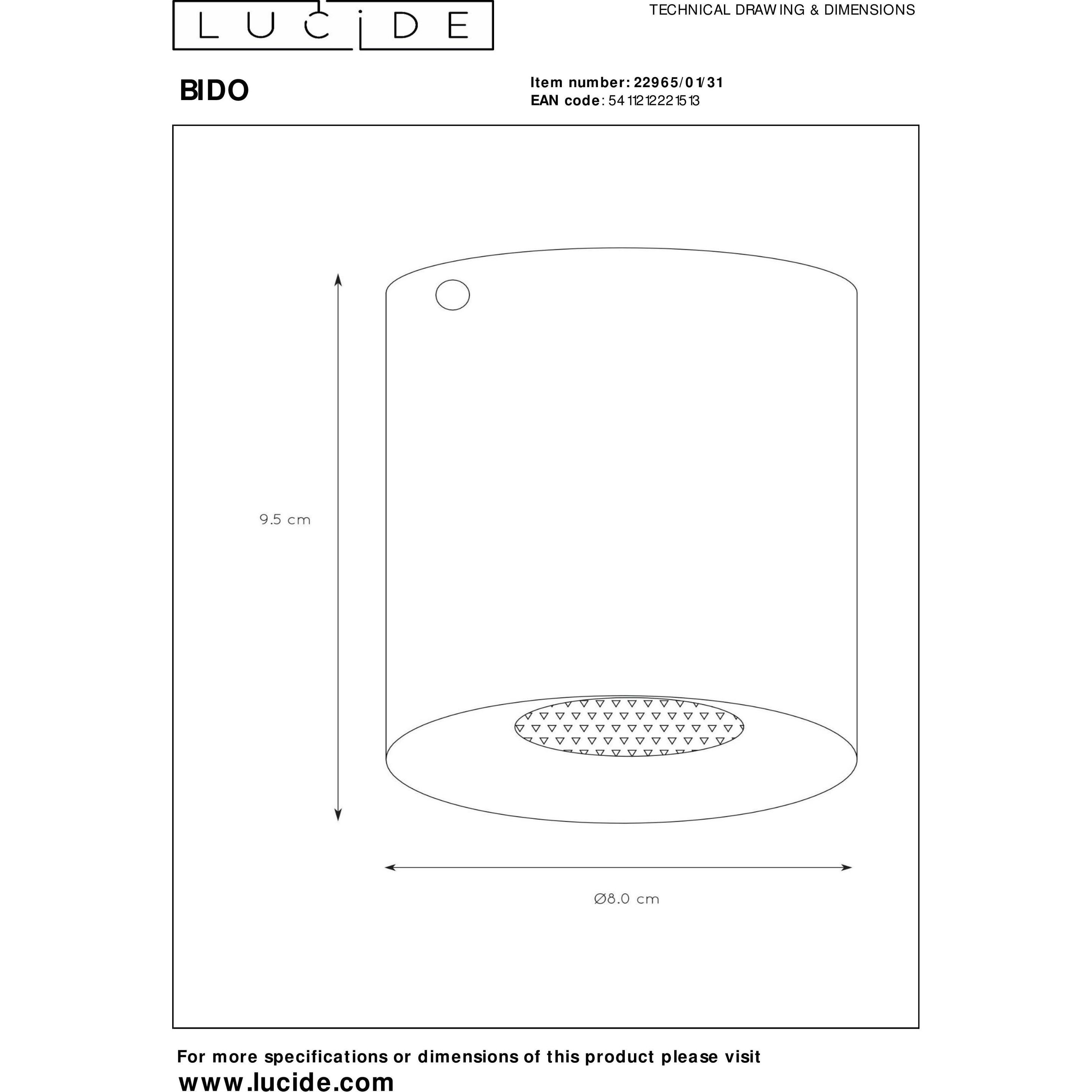 Thumbnail - Lucide, Wandleuchte + Deckenleuchte, Bido (GU10)
