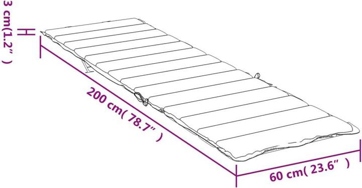 Immagine prodotto VidaXL Hayder (200 x 60 x 3 cm)