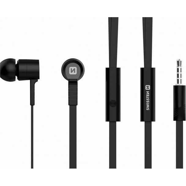 Swissten Earbuds RAINBOW YS-D2 (ECO PACK) (Kabelgebunden), Kopfhörer, Schwarz