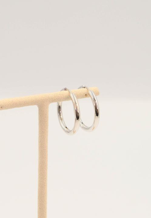 Actual product image Muau Creoles (750/18K white gold)